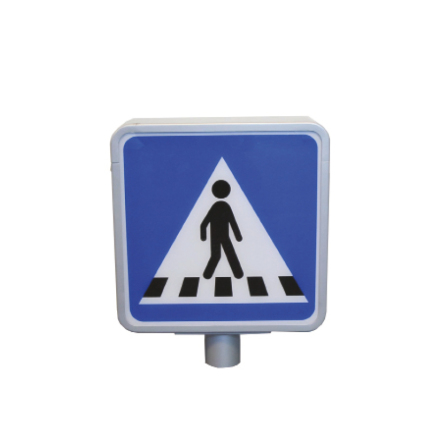 Skilt E17 indefra belyst bundmonteret